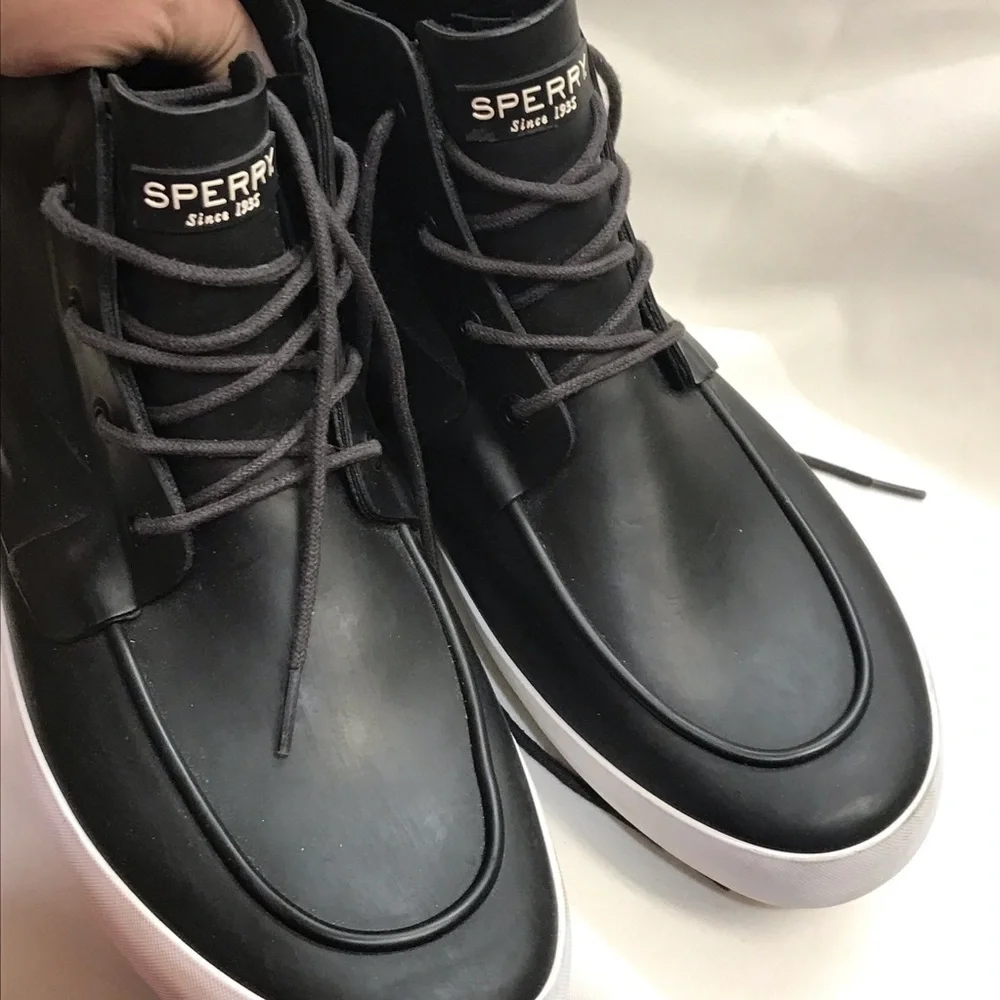 Sperry Top-Sider Mens Cutter Waterproof Rubber Rain Boot, Black, 11 M, STS17288